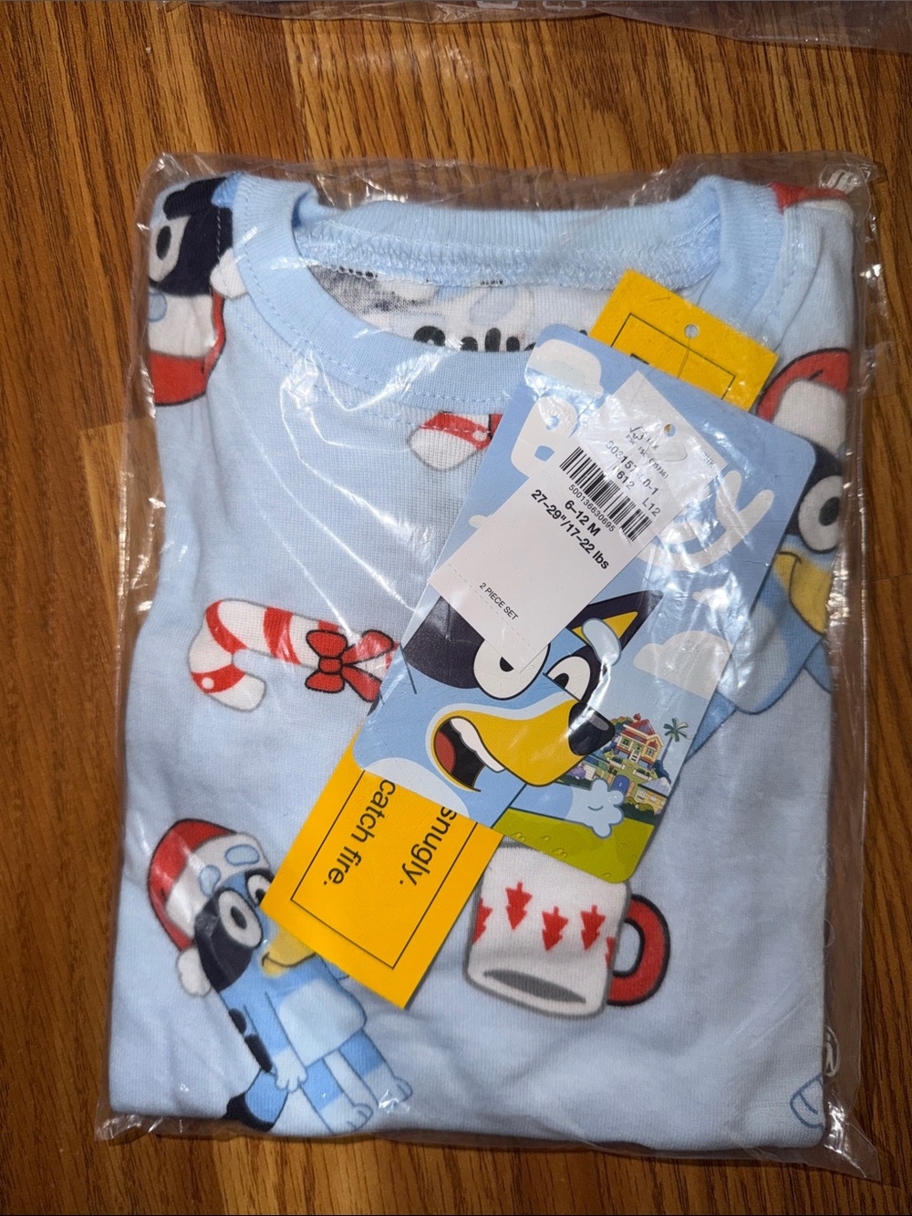 Bluey Holiday Pajama Set 6-12, 12-18m